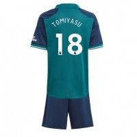 Dětský fotbalový dres Arsenal Takehiro Tomiyasu #18 2023-24 Třetí Krátký Rukáv (+ trenýrky)